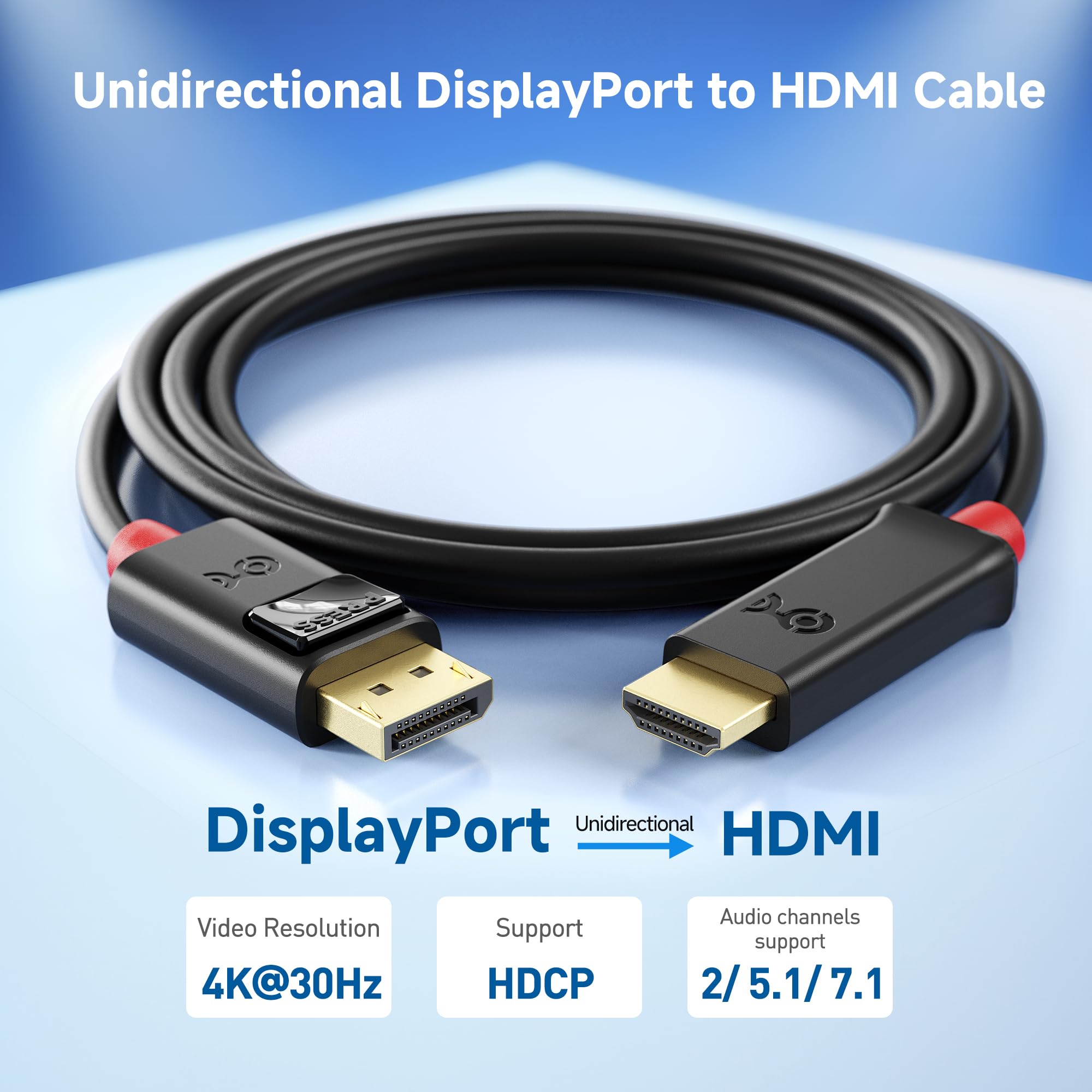 Amazon.com: Cable Matters Unidirectional 4K DisplayPort to HDMI